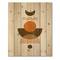 Designart - Abstract Sun and Moon In Earth Tones - Modern Print on Natural Pine Wood